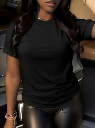 Футболка жїноча з турецького катону Yola 8790 колір Чорний